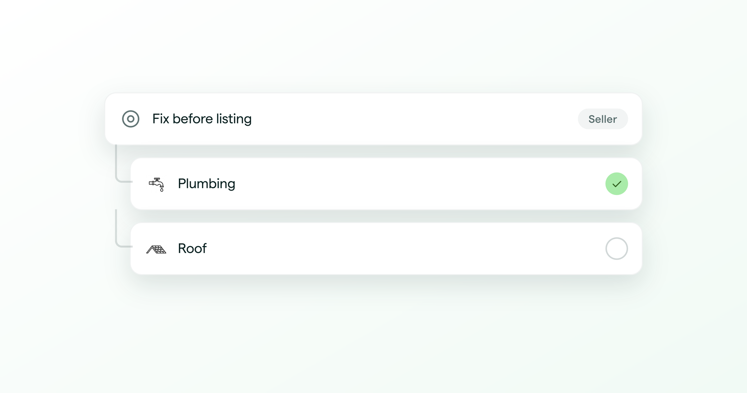 A pre-listing repair checklist, with items to fix before the property goes live