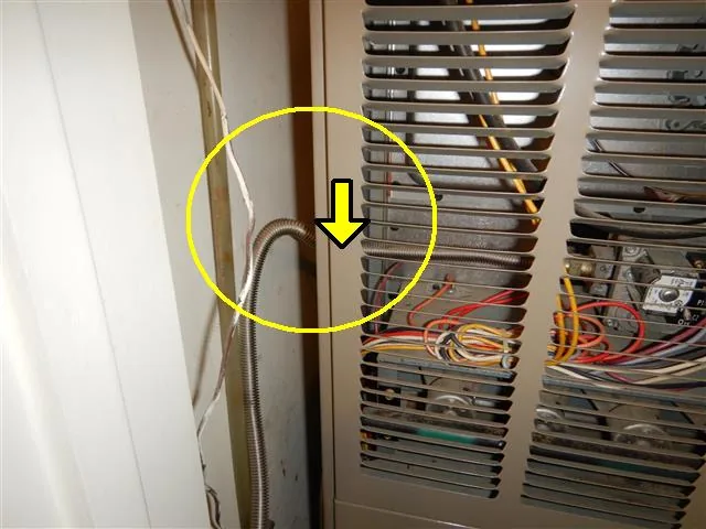 Gas furnace during a home inspection
