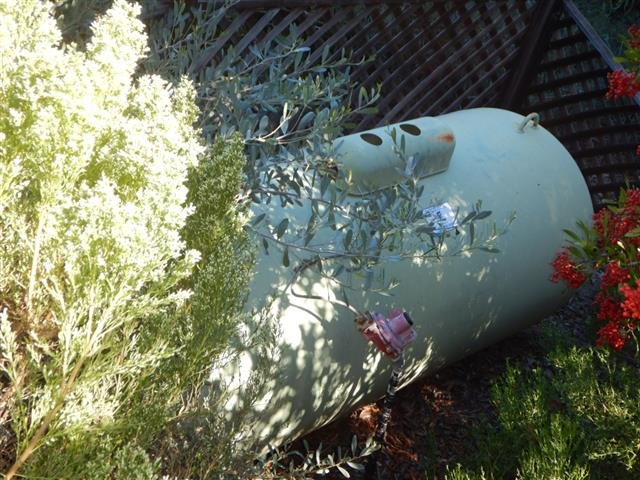 Gas shutoff valve at a San Diego house