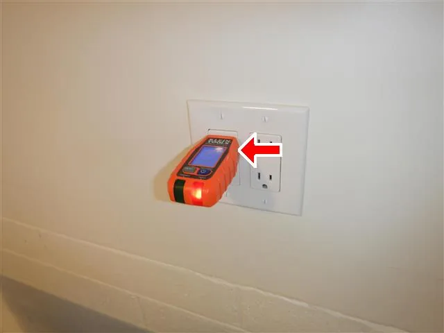 Receptacle checked during an inspection