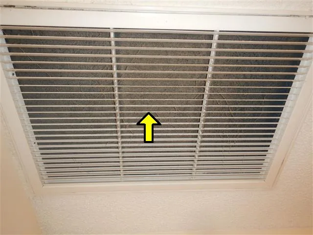 Duct run above the ceiling
