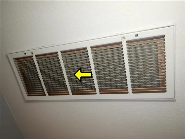Attic ducting during an inspection