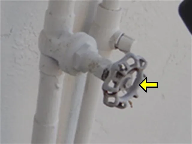 Plumbing supply during an inspection