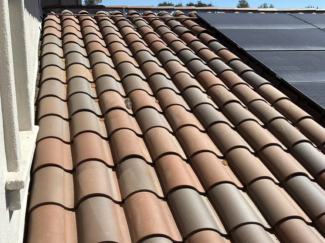 Inspection photo: clay tile course close up