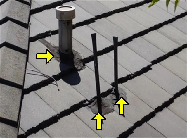 Roof flashing at a penetration