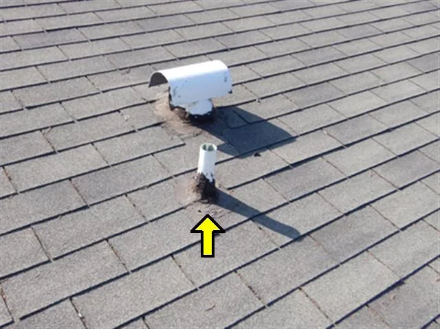 Roof detail during an inspection