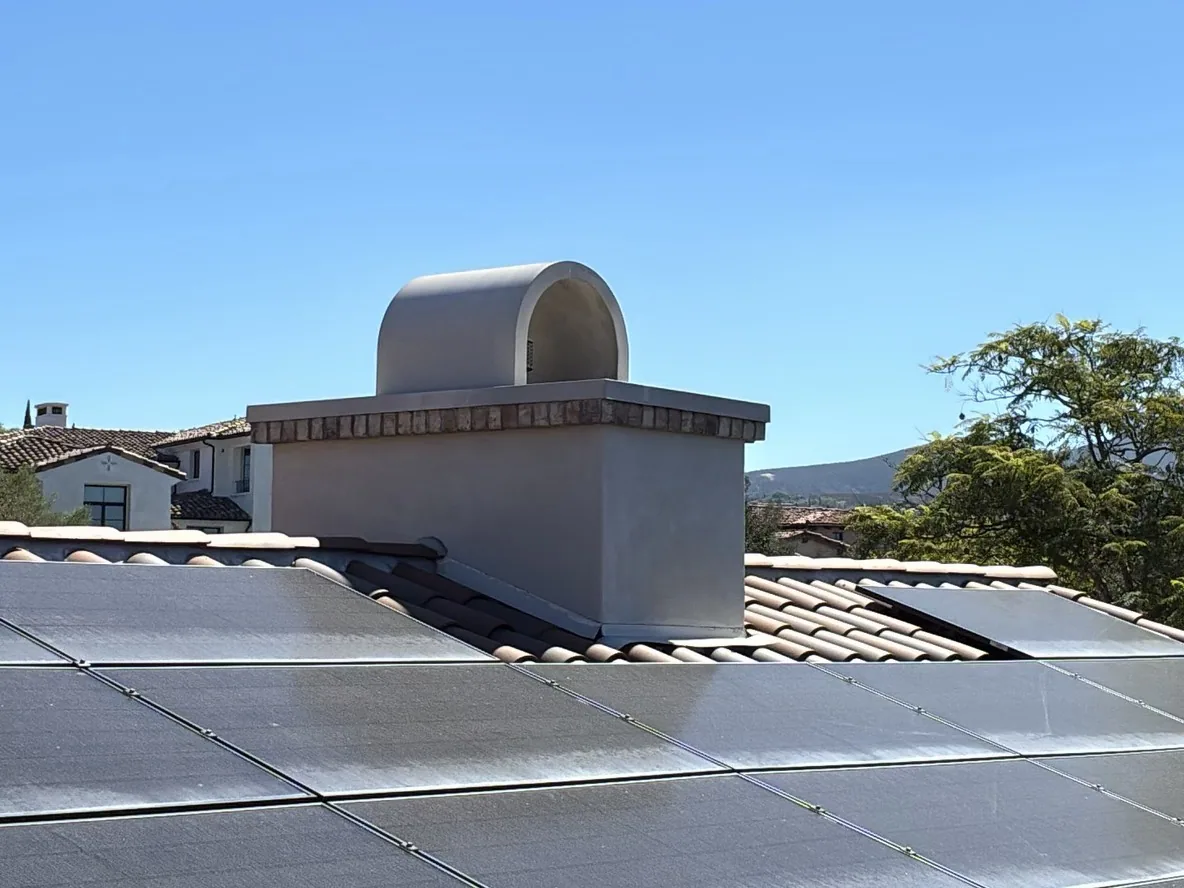 Inspection photo: flue cap and crown
