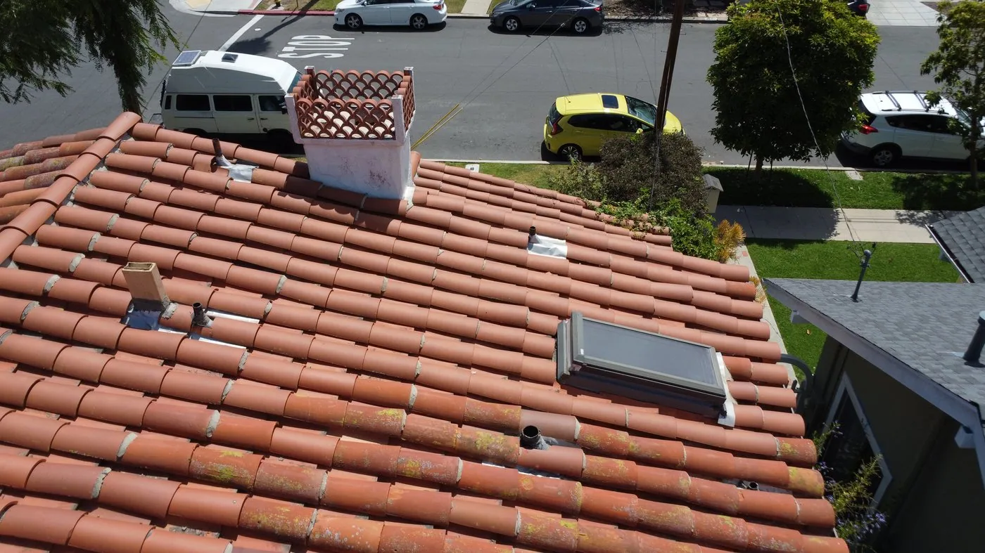 Inspection photo: tile field and vents
