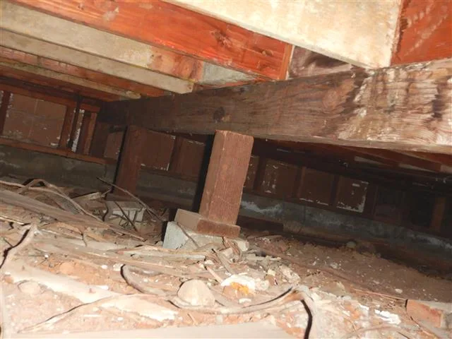 Inspection photo: raised foundation framing