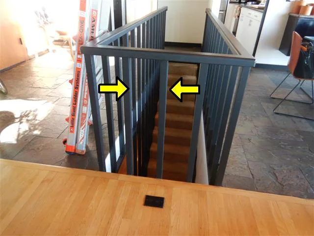 Steps and railing at a San Diego house