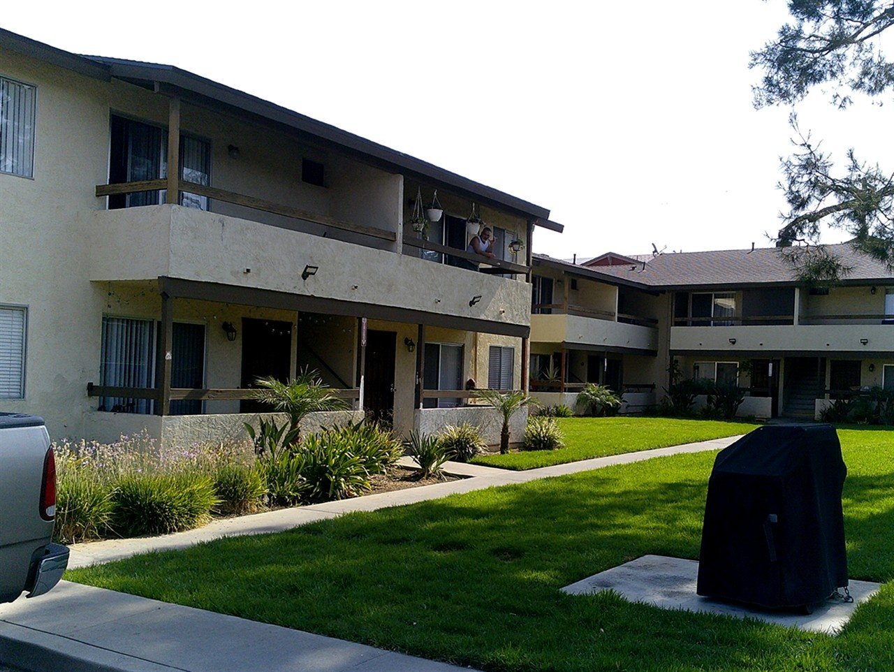 Apartment building at 1039 1043 N Mollison Ave El Cajon during a balcony and walkway inspection