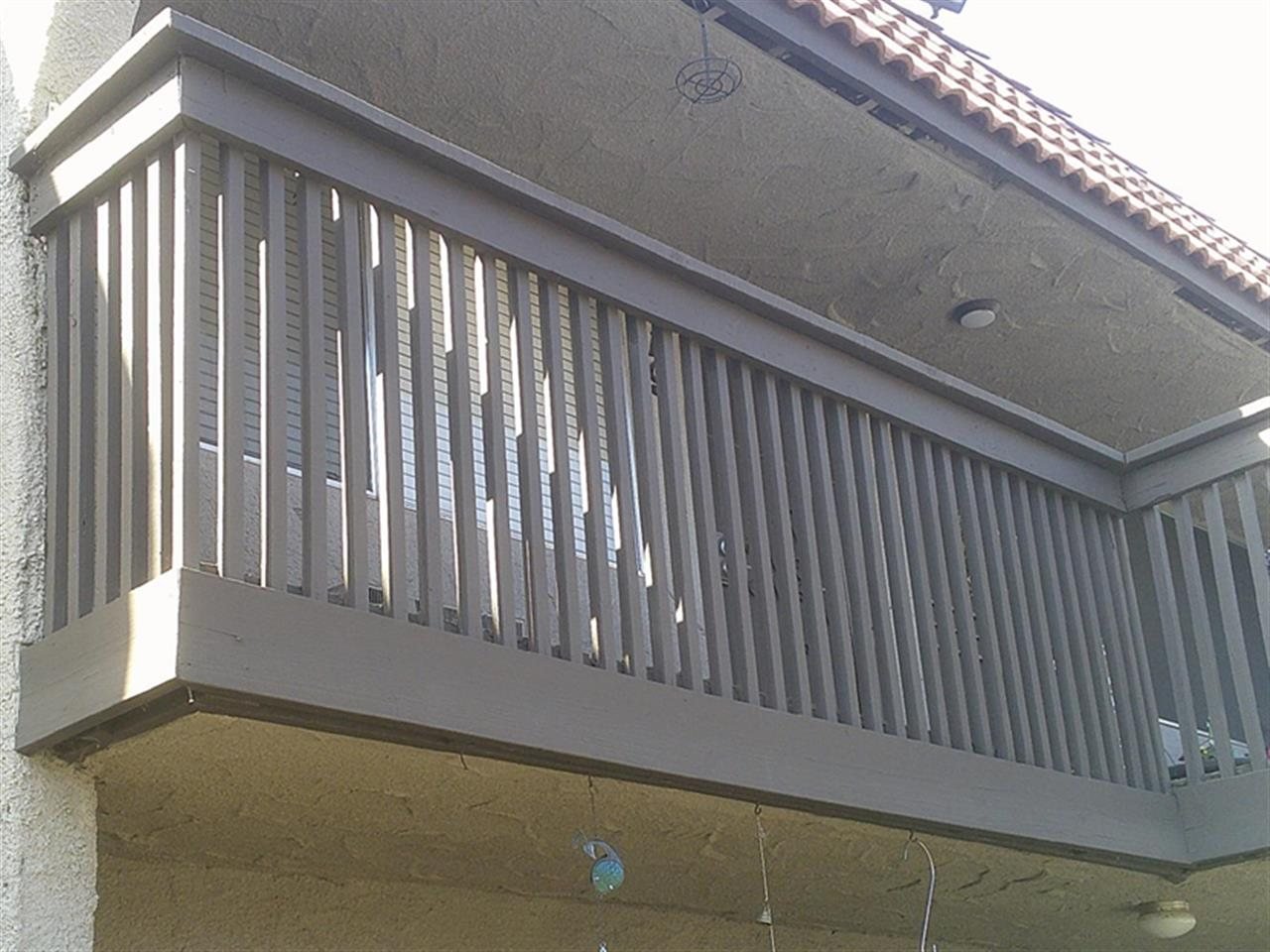 Apartment building at 12802 Mapleview St Lakeside during a balcony and walkway inspection