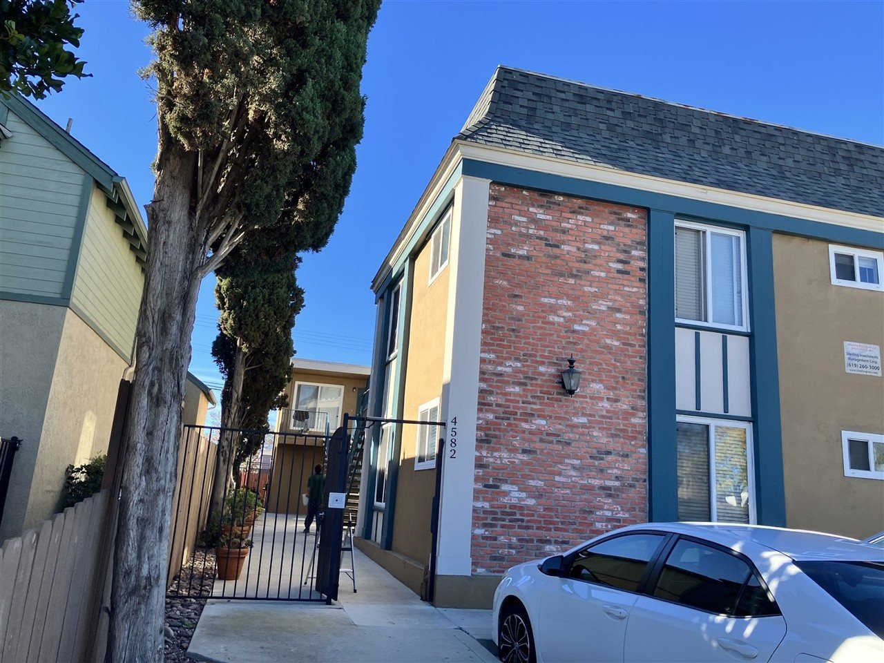 Apartment building at 4582 Bancroft St San Diego during a balcony and walkway inspection