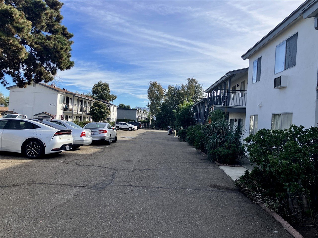Apartment building at 639 Emerald Avenue El Cajon during a balcony and walkway inspection