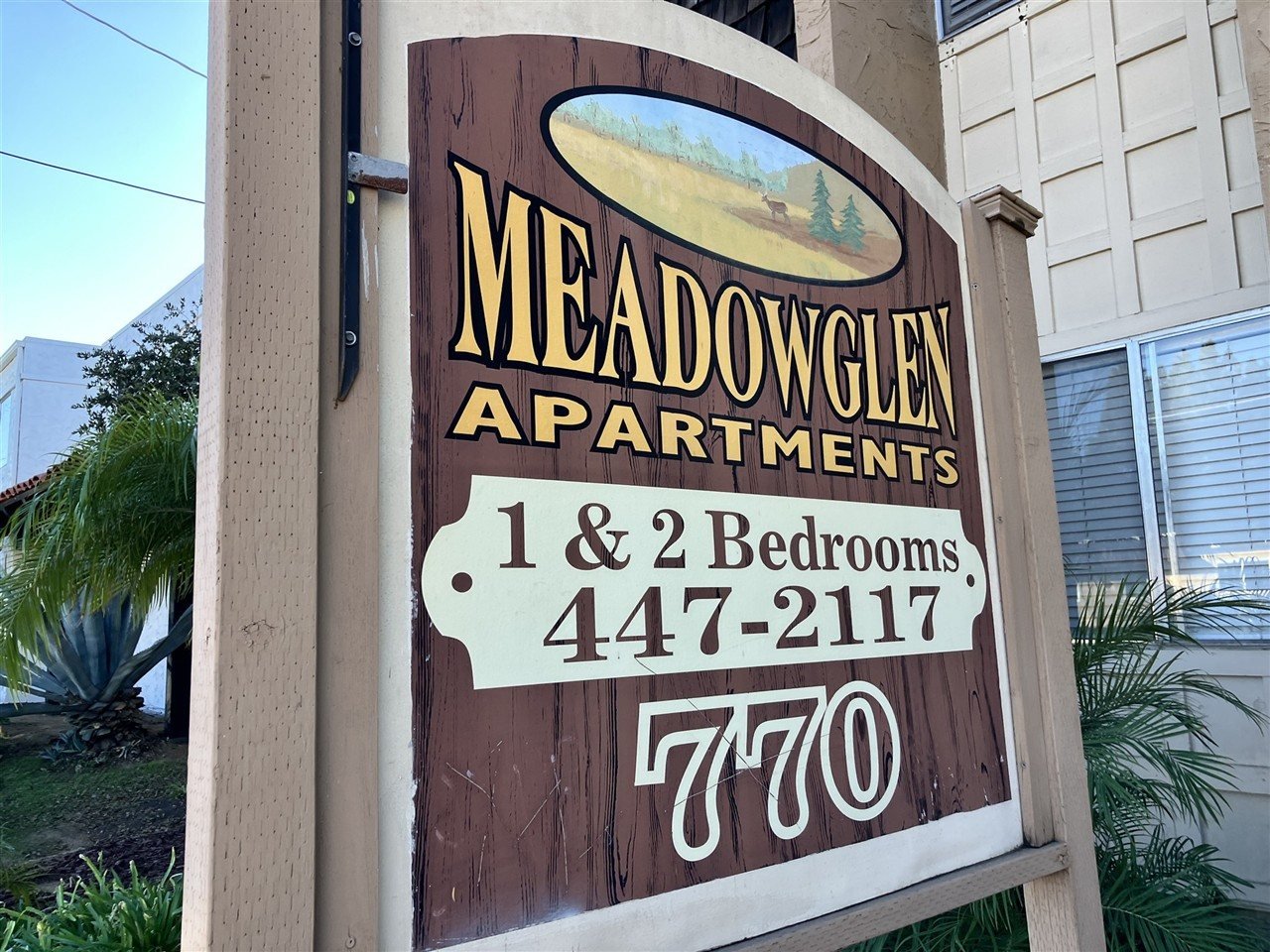 Apartment building at 770 S Magnolia Ave Meadowglen during a balcony and walkway inspection
