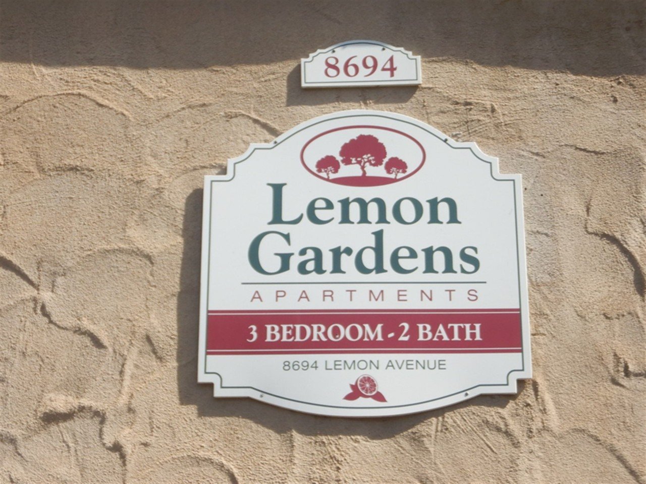 Apartment building at 8694 Lemon Ave Lemon Gardens during a balcony and walkway inspection